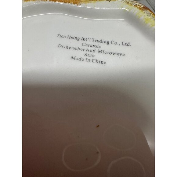 Vtg Ceramic Orange Pumpkin Jar with Lid 5" DIA Tien Hsing Int'l Trading Co. - Picture 8 of 12